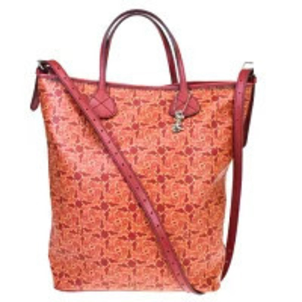 Celine Handbag Shoulder Carriage Red Leather